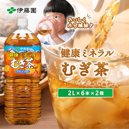 健康ミネラル麦茶2L×6本×2箱【500004】 / 北海道恵庭市 | セゾンの