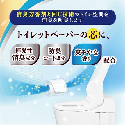 静岡県富士宮市のふるさと納税 0016-10-07 エリエール 消臭 + トイレットティシュー 芯からしっかり香る フレッシュクリアの香り ダブル 72ロール トイレットペーパー 防臭 パルプ100% 日用品 消耗品