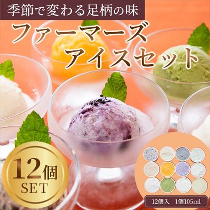 神奈川県南足柄市のふるさと納税 まつが農園アイスクリームギフト12個入り