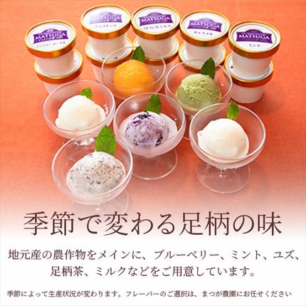 神奈川県南足柄市のふるさと納税 まつが農園アイスクリームギフト12個入り