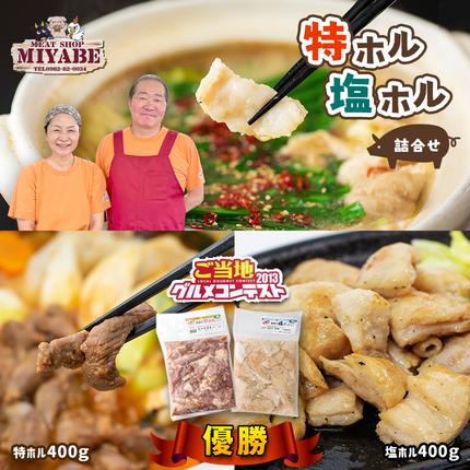 宮崎県五ヶ瀬町のふるさと納税 宮部の特ホル・塩ホル詰合せ