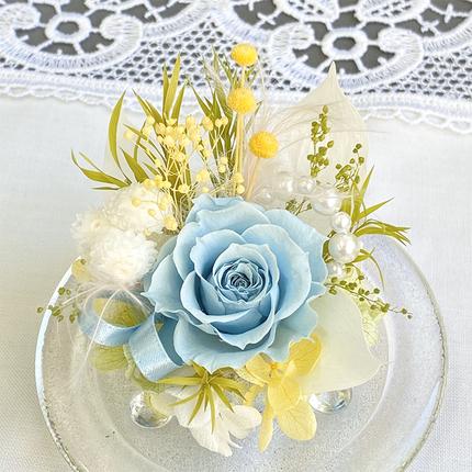 埼玉県春日部市のふるさと納税 AJ218-1 プリザーブドフラワー【エンジェル/ブルー】春日部市 シュガーパイン