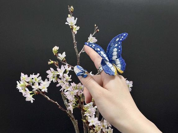 立体刺繍の蝶（ヘレナモルフォ蝶） / 千葉県船橋市 | セゾンのふるさと納税