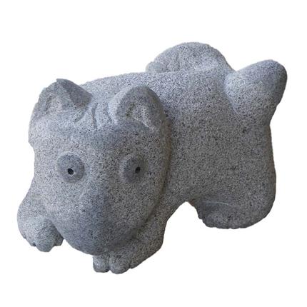 犬の彫刻「ぼくの家」 石 ストーン 雑貨 職人 伝統工芸 伝統工芸品