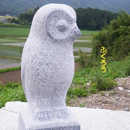 ふくろう彫刻 「静寂」 石 ストーン 雑貨 職人 伝統工芸 伝統工芸品