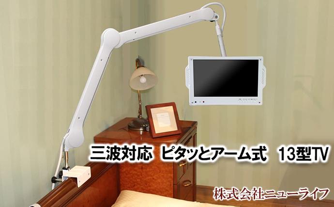 京都府京田辺市のふるさと納税 三波対応13型ピタッとアーム式TV 【電化製品 テレビ TV 13型 介護】