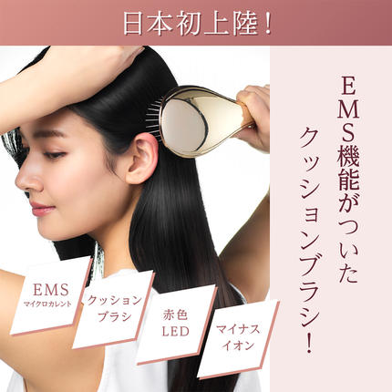 WAVEWAVE EMS Brush Air クッションブラシ ゴールド EMS ブラシ