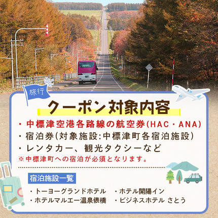北海道中標津町のふるさと納税 【北海道中標津町】旅行割引クーポン券15,000円分【64009】