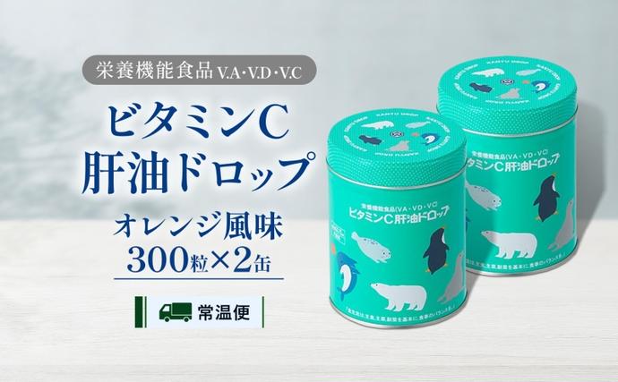 埼玉県嵐山町のふるさと納税 ビタミンC 肝油ドロップ 300粒 2缶セット 計600粒 栄養機能食品 肝油 ドロップ オレンジ風味 ビタミン 水なし ゼリー 河合薬業株式会社 嵐山町 飴 アメ セット 子ども 高齢者 教育機関 定番製品