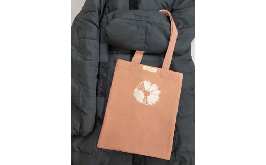 千曲染め トートバッグ×カードケースセット｜草木染め ハンドメイド