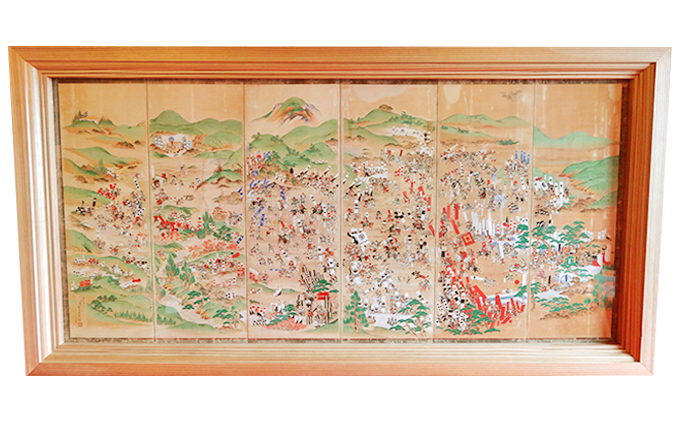 関ヶ原合戦図屏風が関が原ブランド木製額に入っちゃいました / 岐阜県