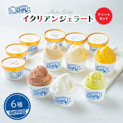 ジェラテリアGigiのイタリアンジェラート6種アソートセットカップサイズ【430031】