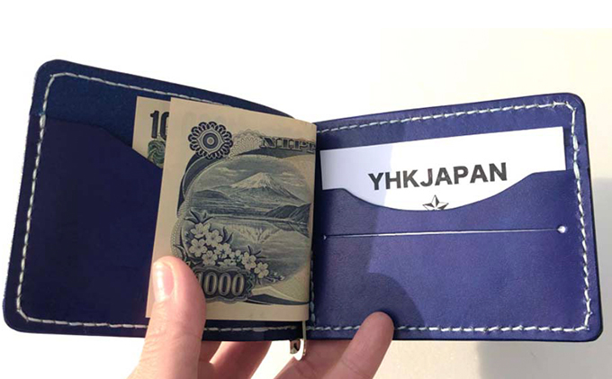 岐阜県関ケ原町のふるさと納税 【贅沢な本革手縫い】 マネークリップ（札ばさみ）≪選べるカラー6色≫