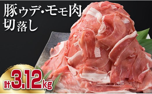 宮崎県日南市のふるさと納税 豚肉 豚ウデ 豚モモ 切り落とし セット 計3.12kg 国産 ポーク 食品 おかず 切落し スライス肉 万能食材 大容量 焼肉 生姜焼き カレー 肉じゃが 炒め物 お弁当 おつまみ 晩ご飯 うで もも 人気 冷凍 お土産 おすそ分け お取り寄せ 宮崎県 日南市 送料無料_C144-25