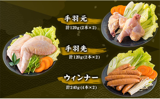 宮崎県日南市のふるさと納税 6種類 具材入り みやざき地頭鶏 つみれ 鍋 セット 4 ～ 5人前 数量限定 鶏肉 チキン 国産 食品 地鶏 もも むね 手羽元 手羽先 ウインナー 鍋つゆ ブランド鶏 ご褒美 真空冷凍 おすすめ 贈り物 ギフト プレゼント お取り寄せ グルメ 宮崎県 日南市 送料無料_DA21-23